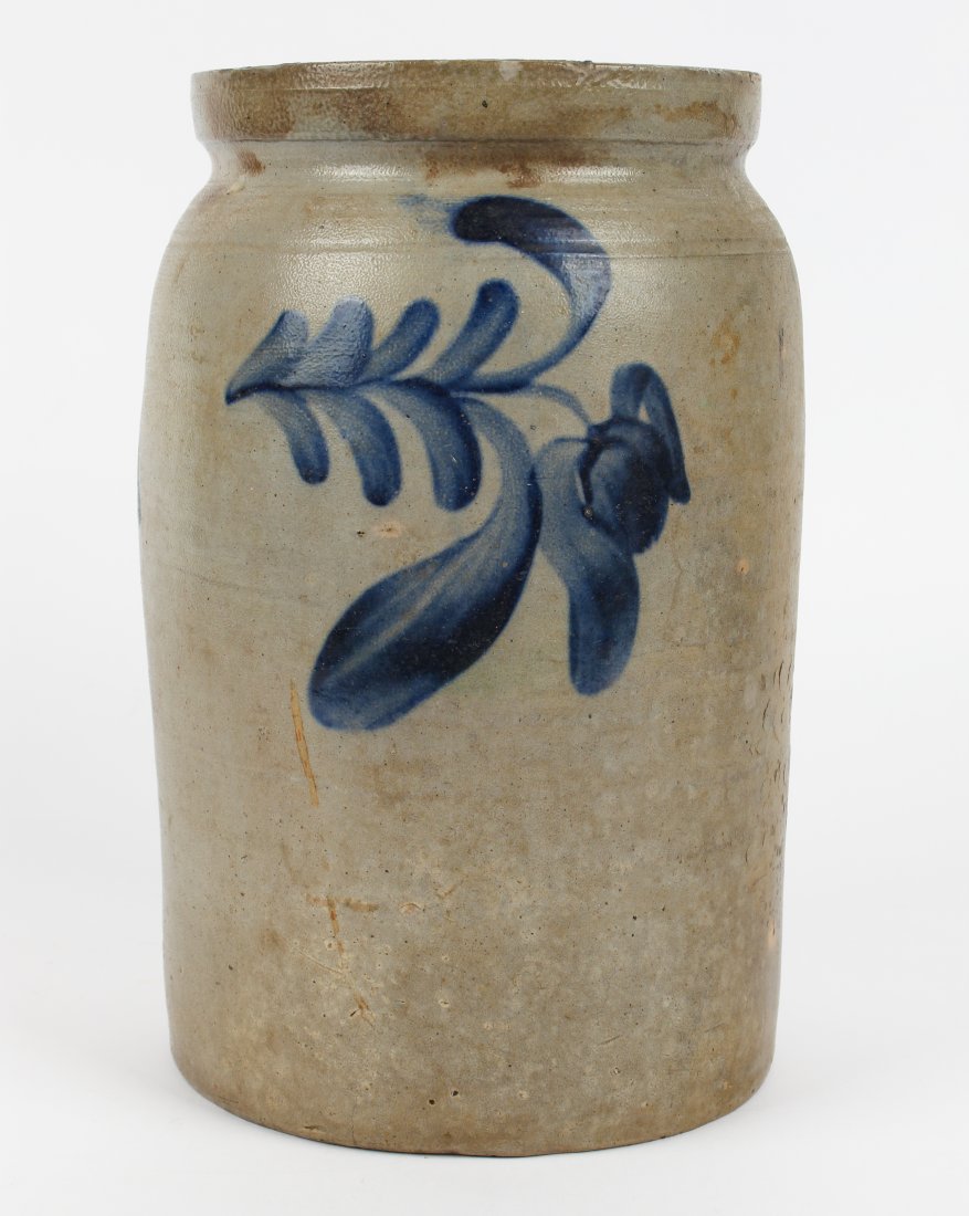 American Blue Decorated Stoneware Crock (1 of 7)