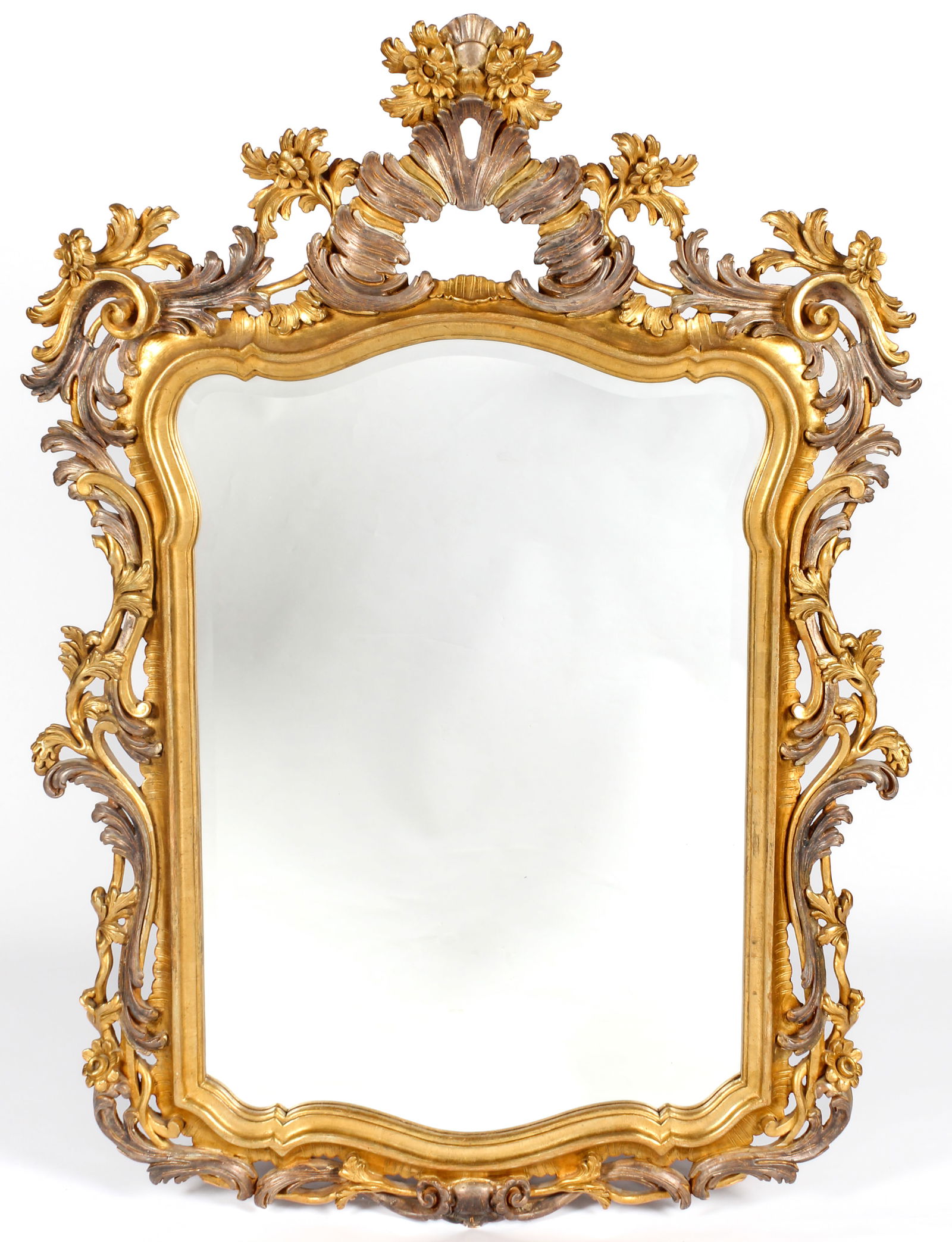 Large Italian Florentine Carved Giltwood Mirror, Chelini Giovannini (1 of 8)