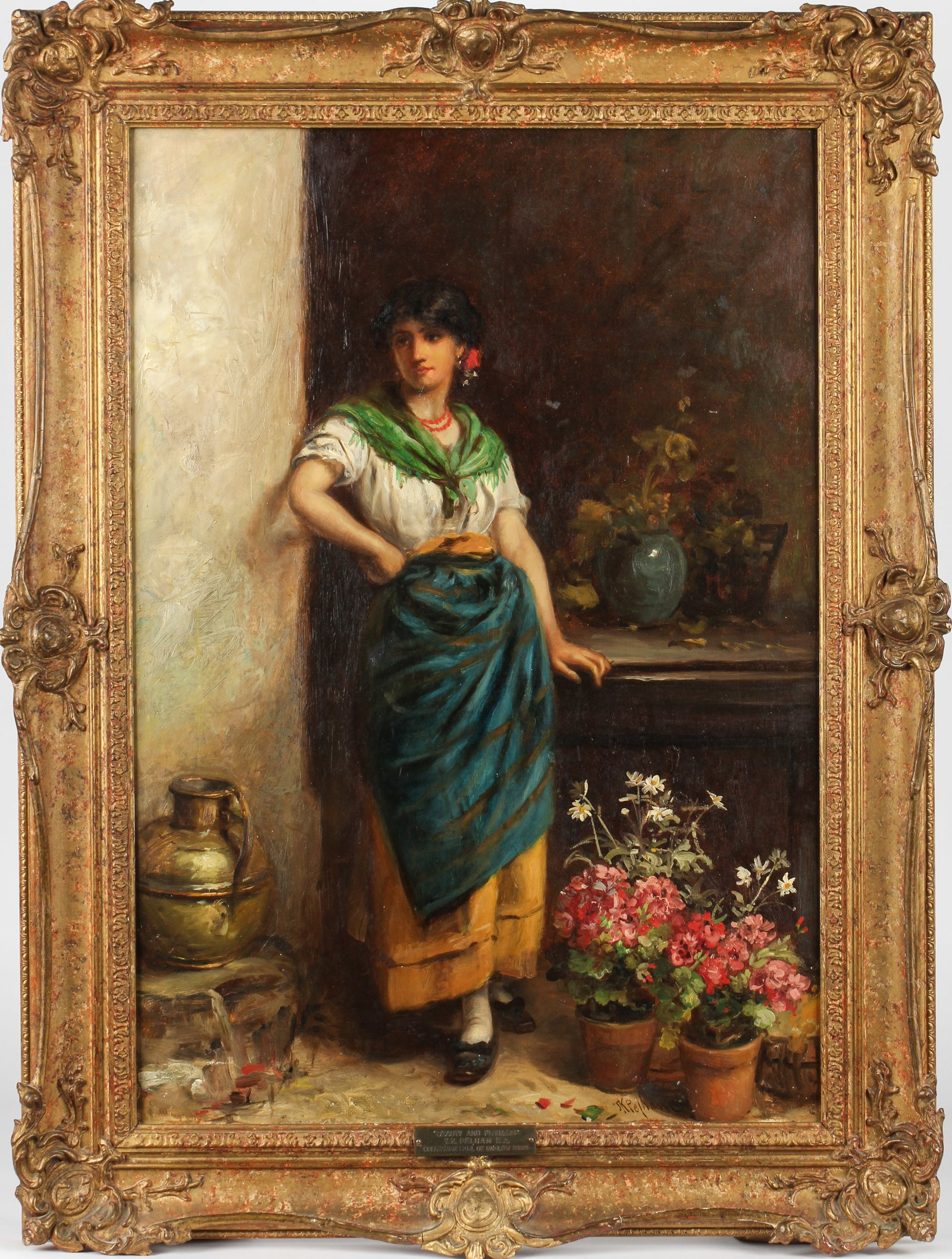 Thomas Kent Pelham (British, 1831-1907) Beauty and Flowers (1 of 7)