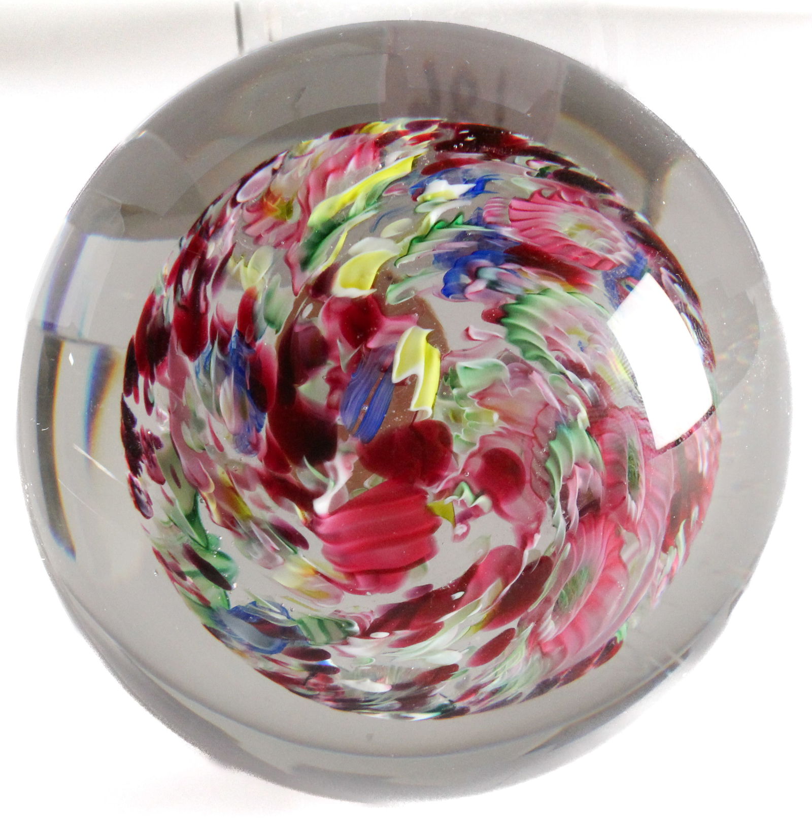 Val St Lambert Magnum Swirled Millefiori and Cut Cane Paperweight (1 of 3)