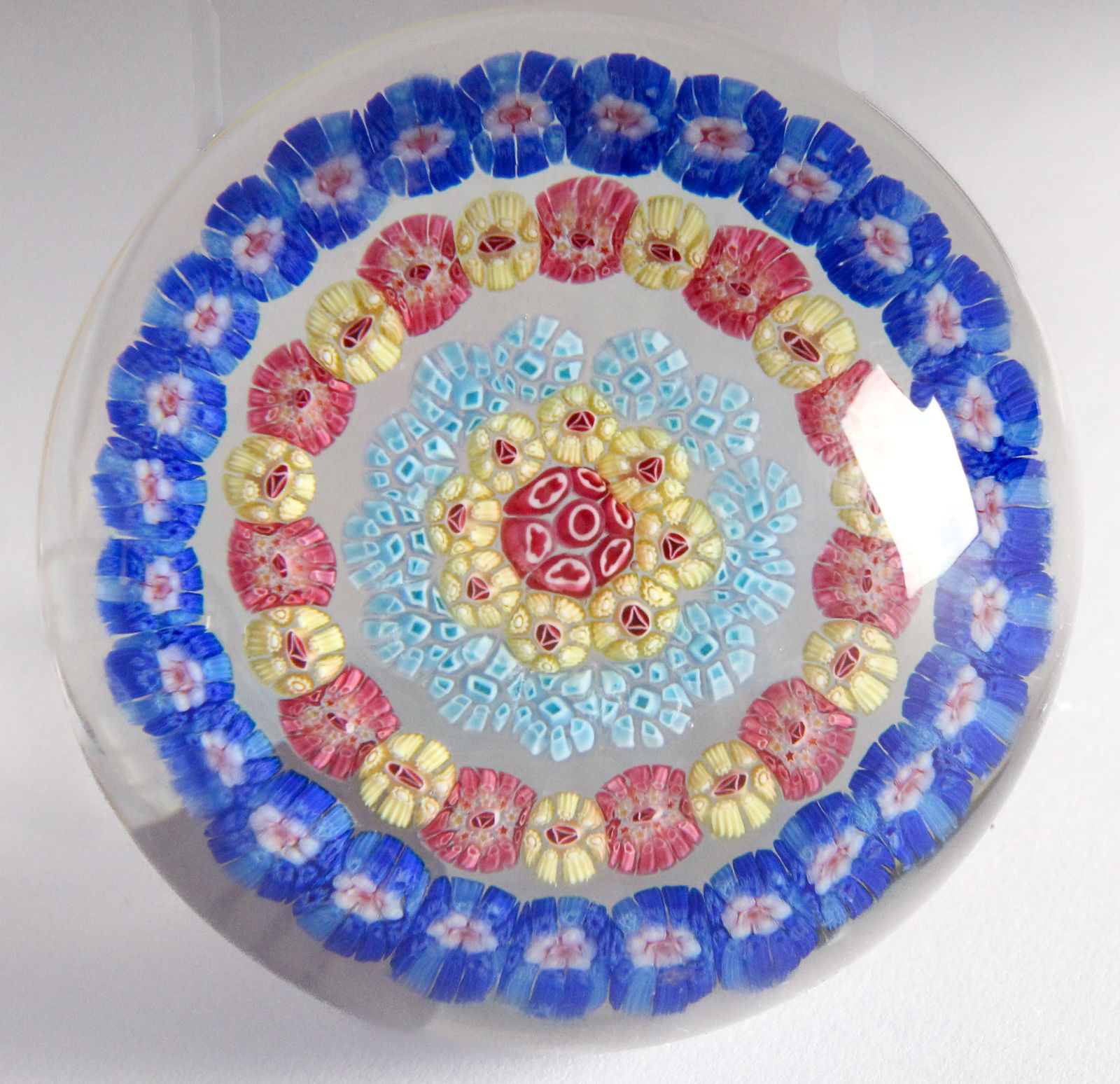 Vintage Baccarat Central Cane and Concentric Millefiori Paperweight (1 of 3)