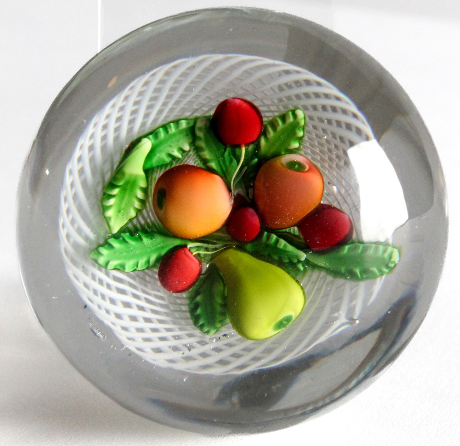 Antique Saint Louis Mixed Fruit Bouquet Paperweight (1 of 3)