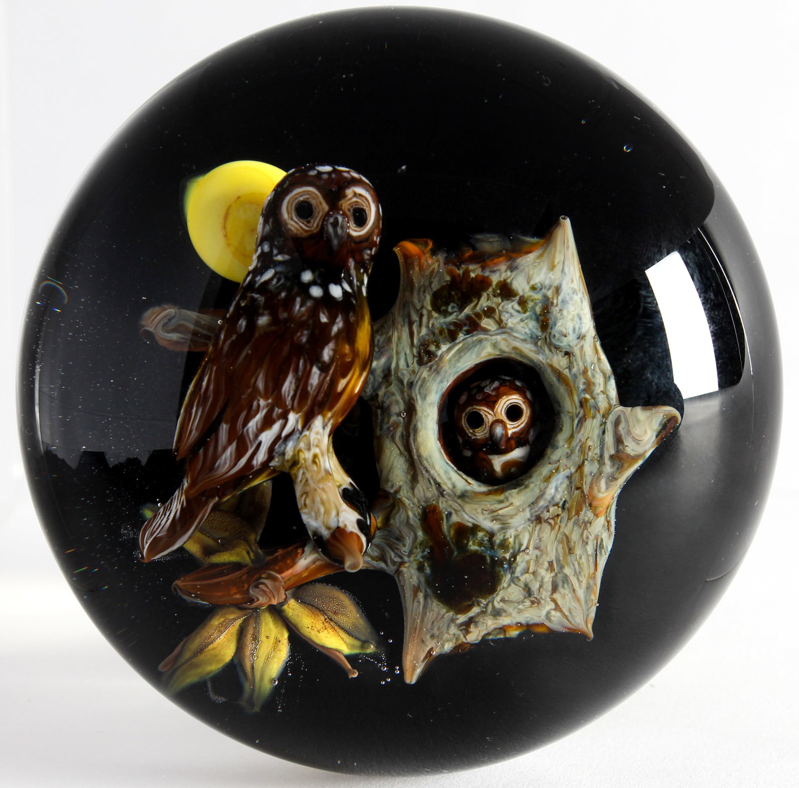 Melissa Ayotte Art Glass Owl Paperweight (1 of 5)