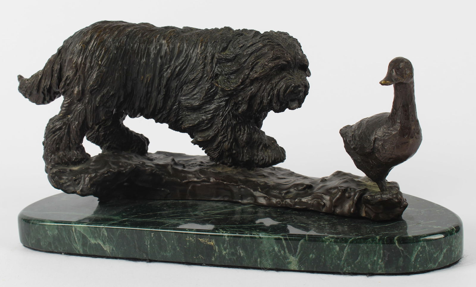Christine Baldwin (American, 20th C.) Bearded Collie, Bronze Sculpture (1 of 4)