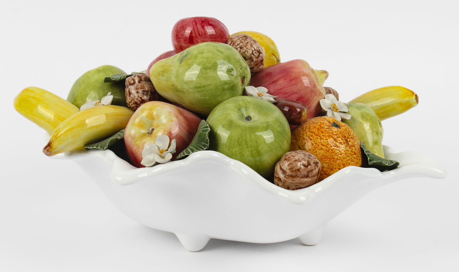 Italian Majolica Fruit Bowl Centerpiece, Gump's (1 of 5)