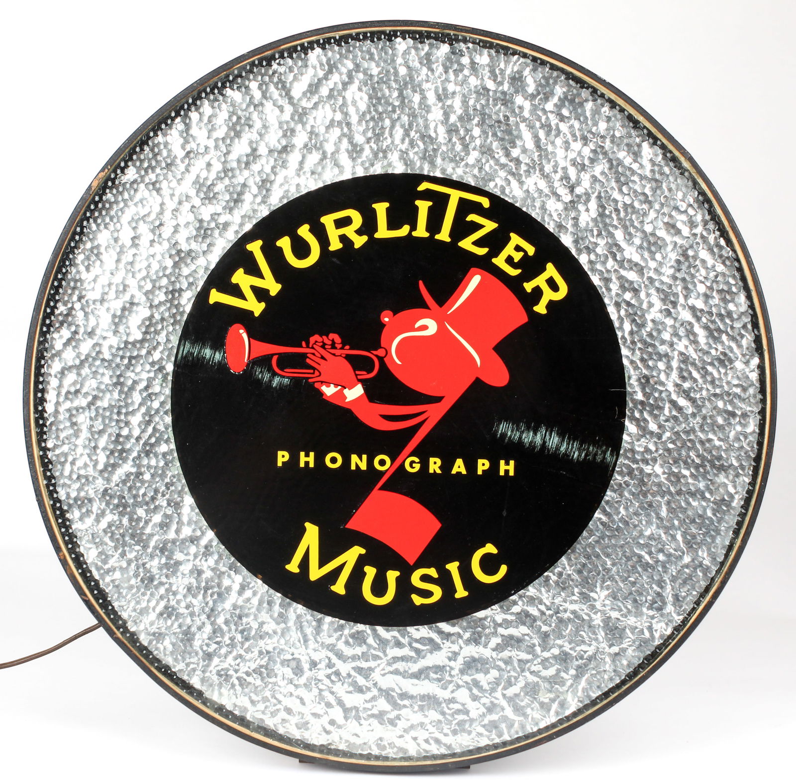 Large Wurlitzer Motorized Rotating Advertising Sign, G.S. Alverson Co. (1 of 5)