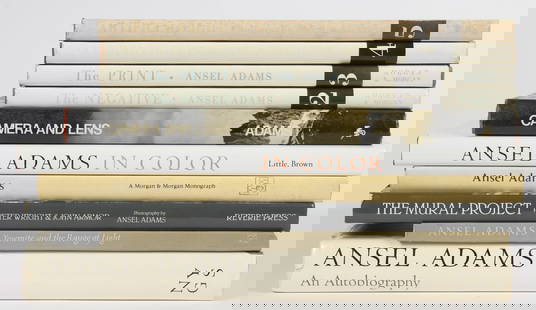Ansel Adams Books: Description: Ten books related to Ansel Adams including a complete set of five from the 'Basic Photo' series. Type: Book Materials: Paper Markings & Inscriptions: Unsigned Date: Mid to late 20th cen
