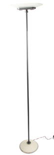 Arteluce Jill Floor Lamp, Italian Design: Type: Floor lamp Materials: Metal, glass Markings & Inscriptions: Marked  Date: 1979 Maker: Arteluce Description: A modern design torchiere style floor lamp designed by Perry King, Santiago Miranda an