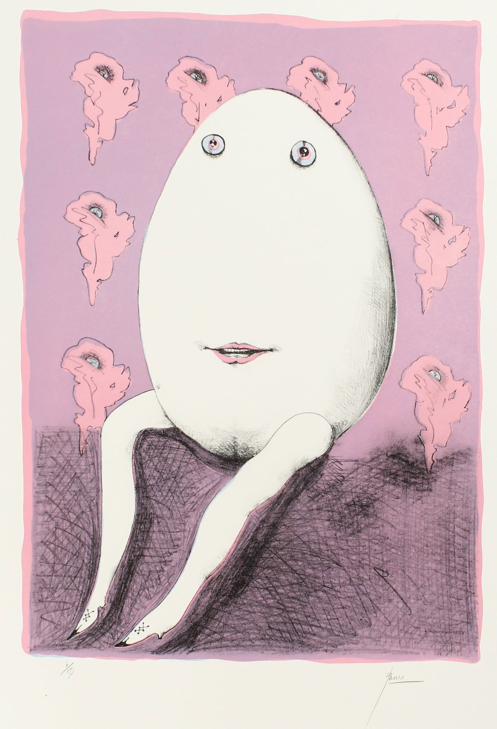Peter Paone (American, B. 1936) Humpty Dumpty, Lithograph (1 of 3)