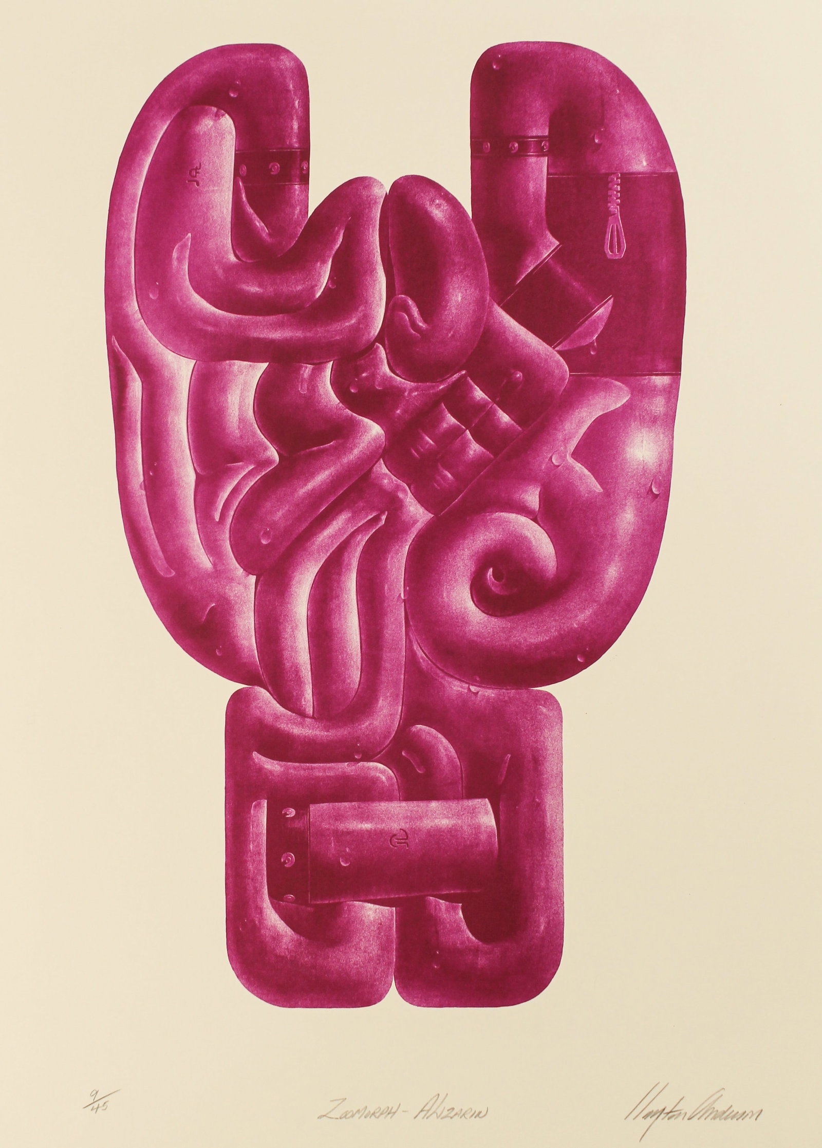 Clayton Anderson (American, B. 1943) Zoomorph - Alizarin, Lithograph (1 of 3)