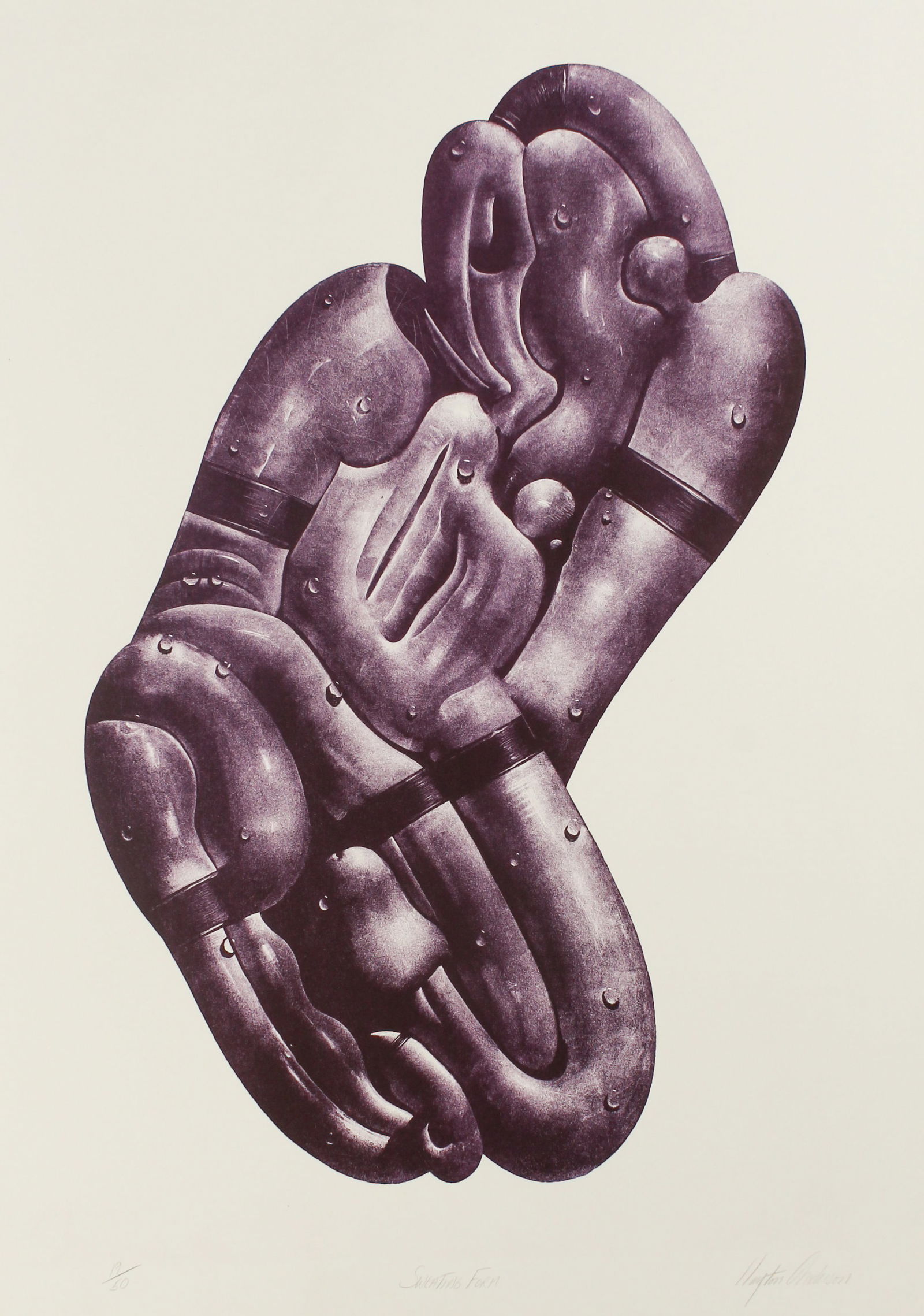 Clayton Anderson (American, B. 1943) Sweating Form, Lithograph (1 of 3)