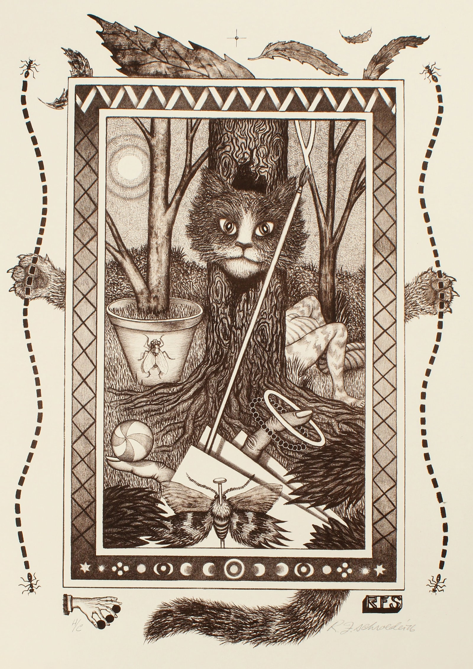 R. F. Schroeder (American, 20th C.) Untitled, Lithograph (1 of 3)