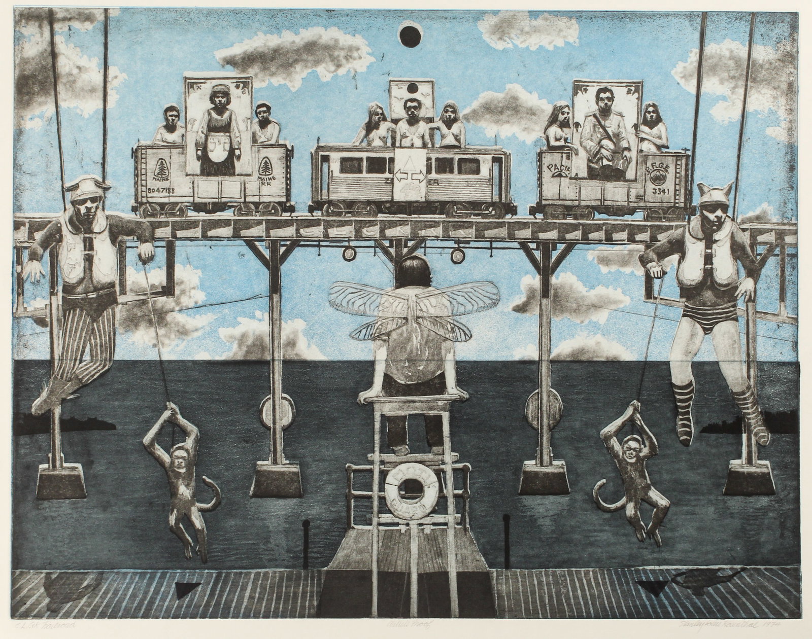 Stanley Louis Rosenthal (American, 1942-2015) C.L. C&K Railroad, Etching (1 of 4)