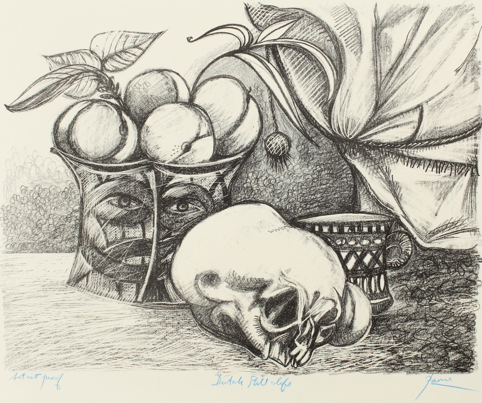 Peter Paone (American, B. 1936) Dutch Still-Life, Lithograph (1 of 4)