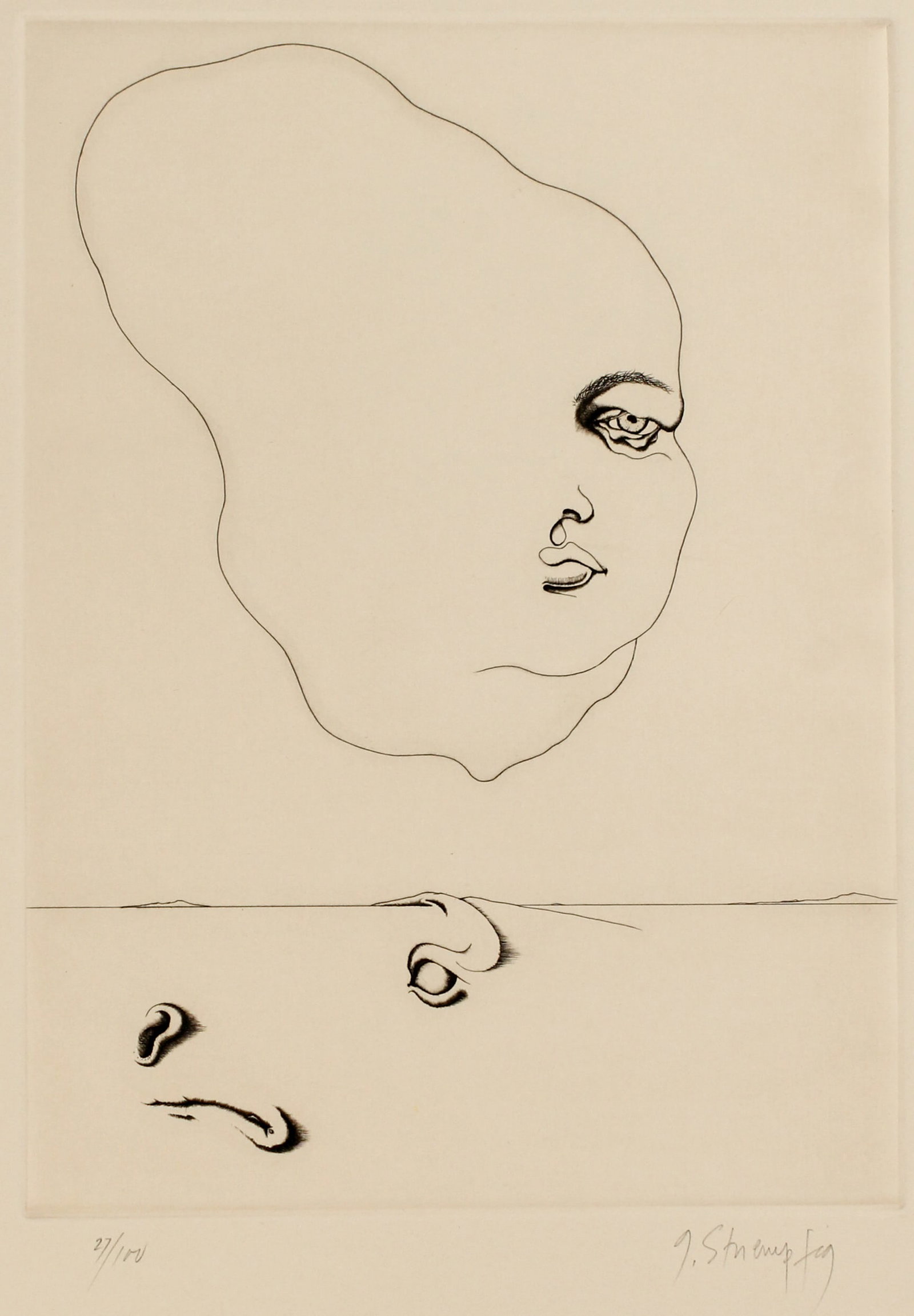 George Stuempfig (American, 20th C.) Six Surreal Etchings (1 of 12)