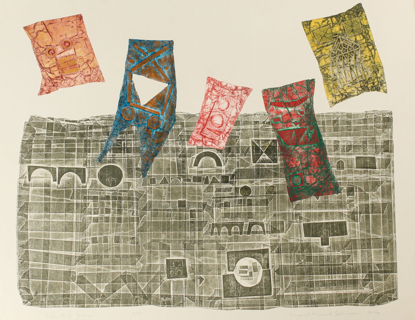 Margaret Kennard Johnson (american, 19182015) "kites Over Yoyogi