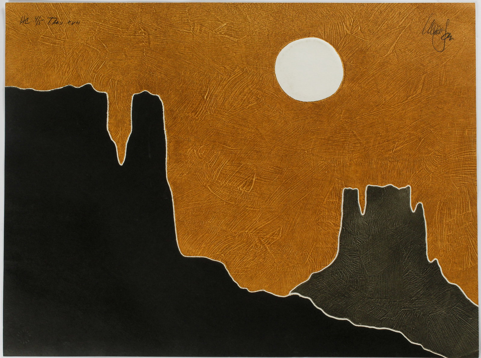 Peter Keefer (American, 20th/21st Century) Taos XVII, Screenprint Etching (1 of 3)