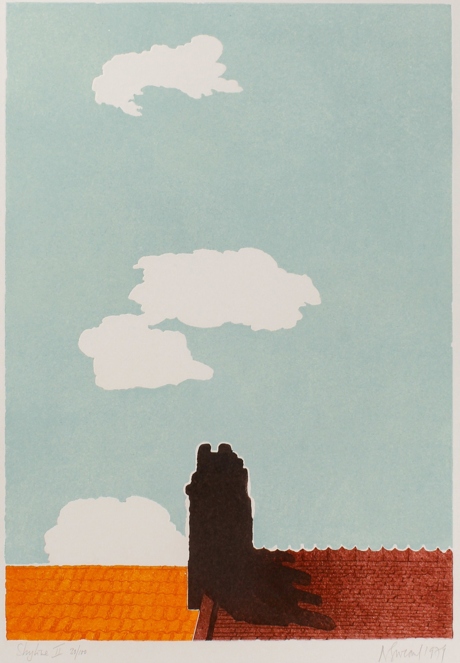 Barbara Newcomb (British, B. 1936) Skyline II, Embossed Etching (1 of 3)
