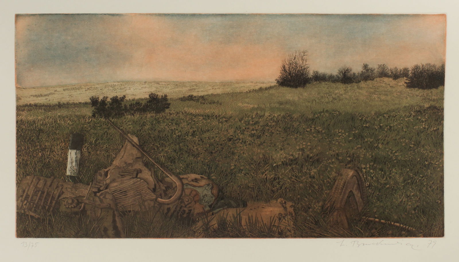 Lothar Bruckmeier (B, 1927) Untitled, Etching (1 of 4)