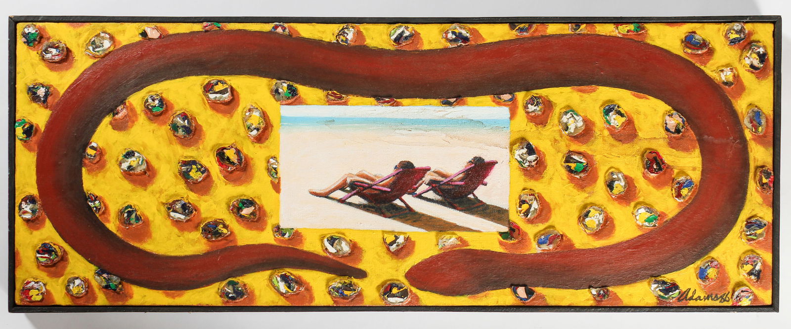 Philip Adams (Philadelphia, 20th C.) Waiting for the Summer - Rain?, Acrylic on Canvas Painting (1 of 3)