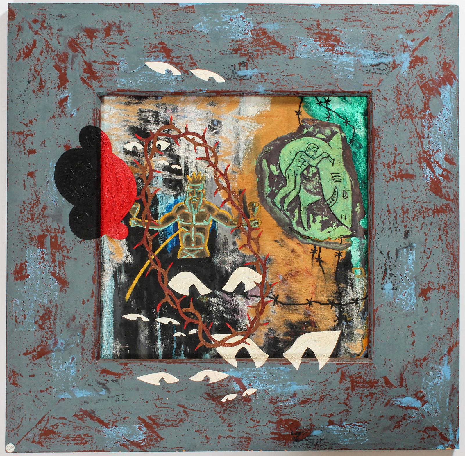 Mason Rader (American, B. 1961) Out For Blood, Painting, Mixed Media on Panel (1 of 3)