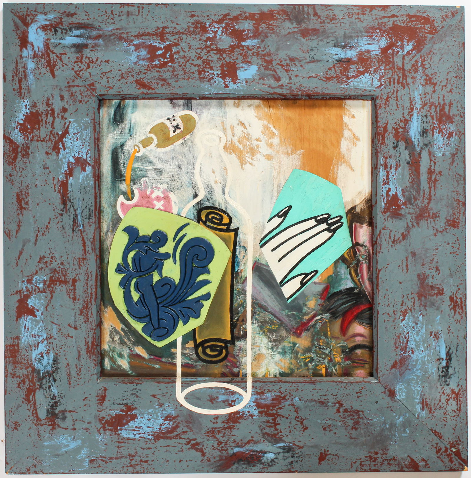 Mason Rader (American, B. 1961) Bottle, Unbottle, Painting, Mixed Media on Panel (1 of 5)