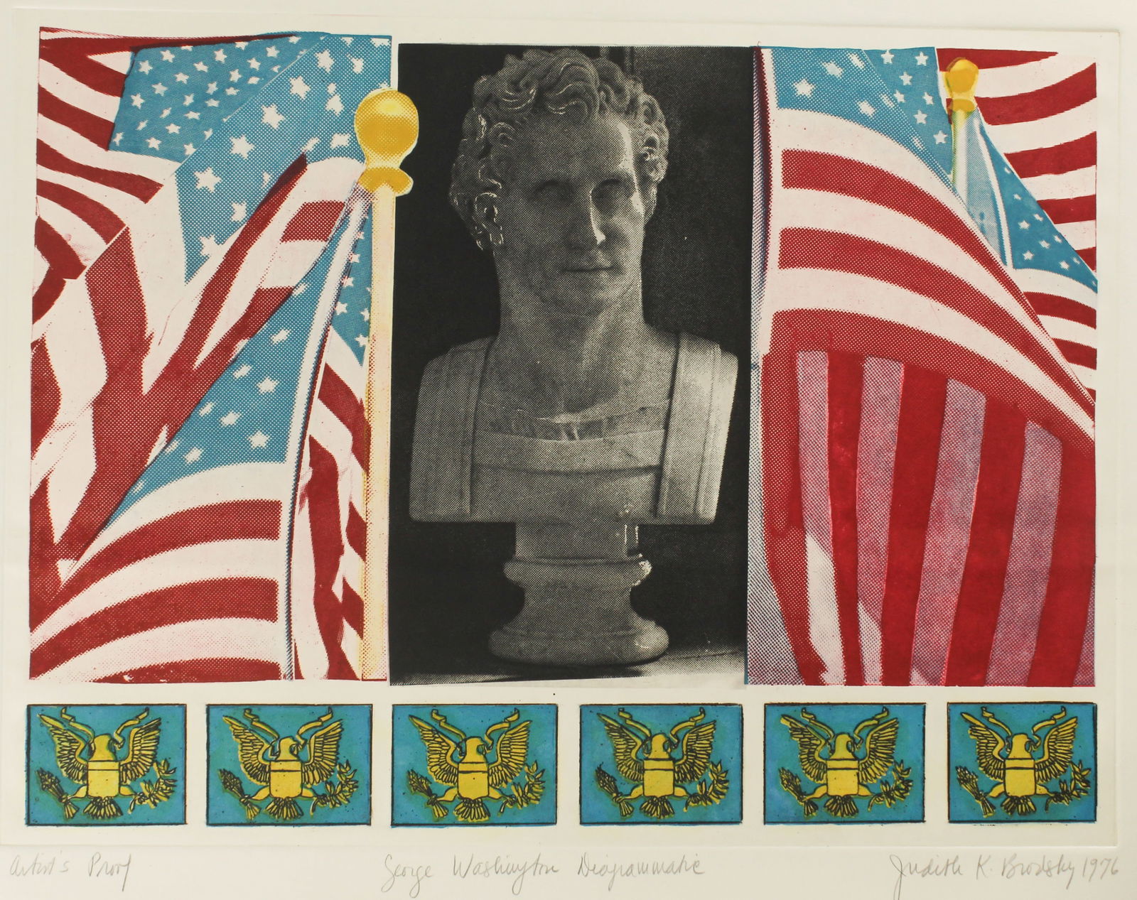 Judith K. Brodsky (American, B. 1933) George Washington Diagrammatic, Etching, Art (1 of 4)