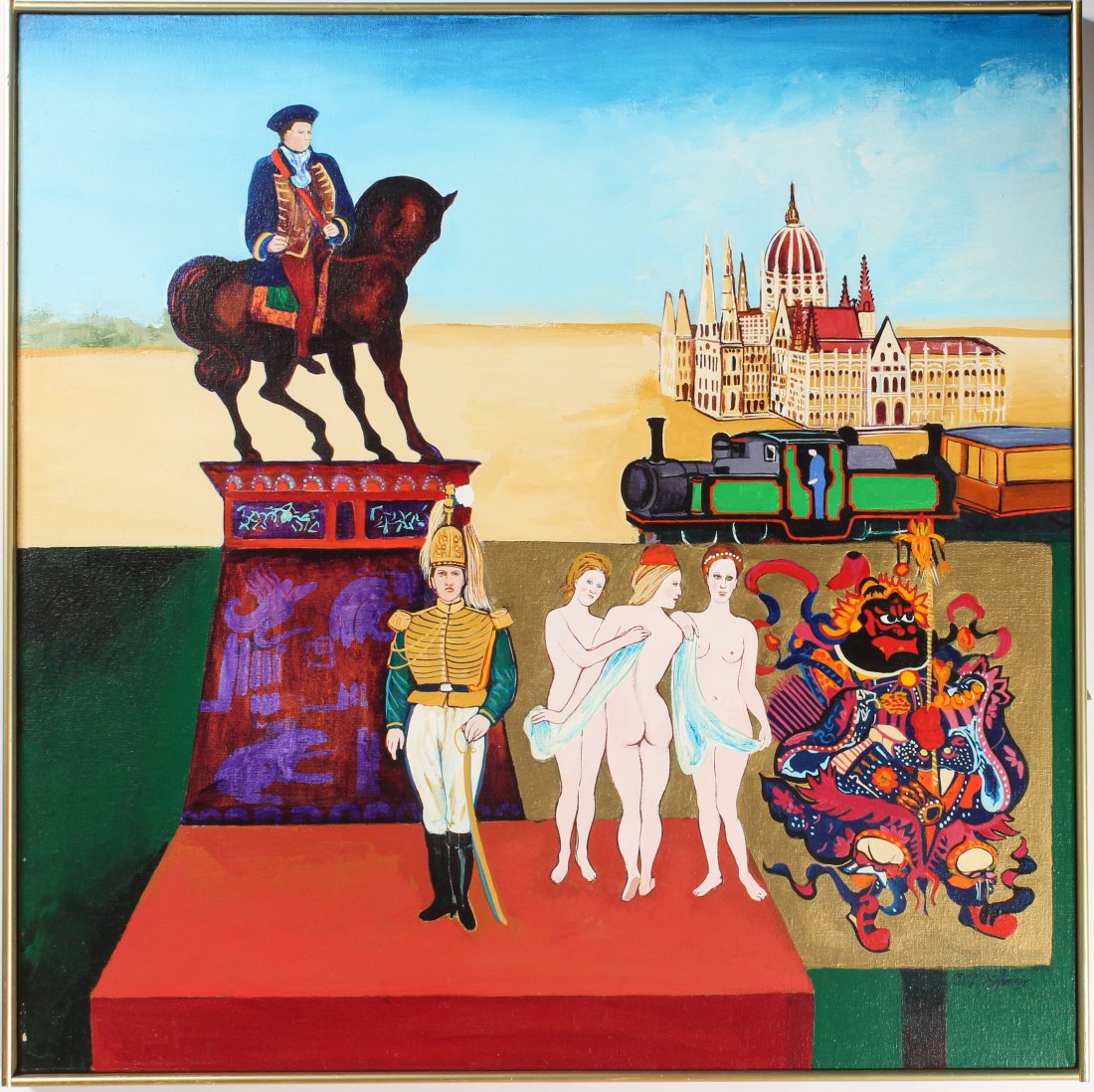 Christine McGinnis (American, 1937-2019) Untitled, Acrylic on Canvas Painting (1 of 3)