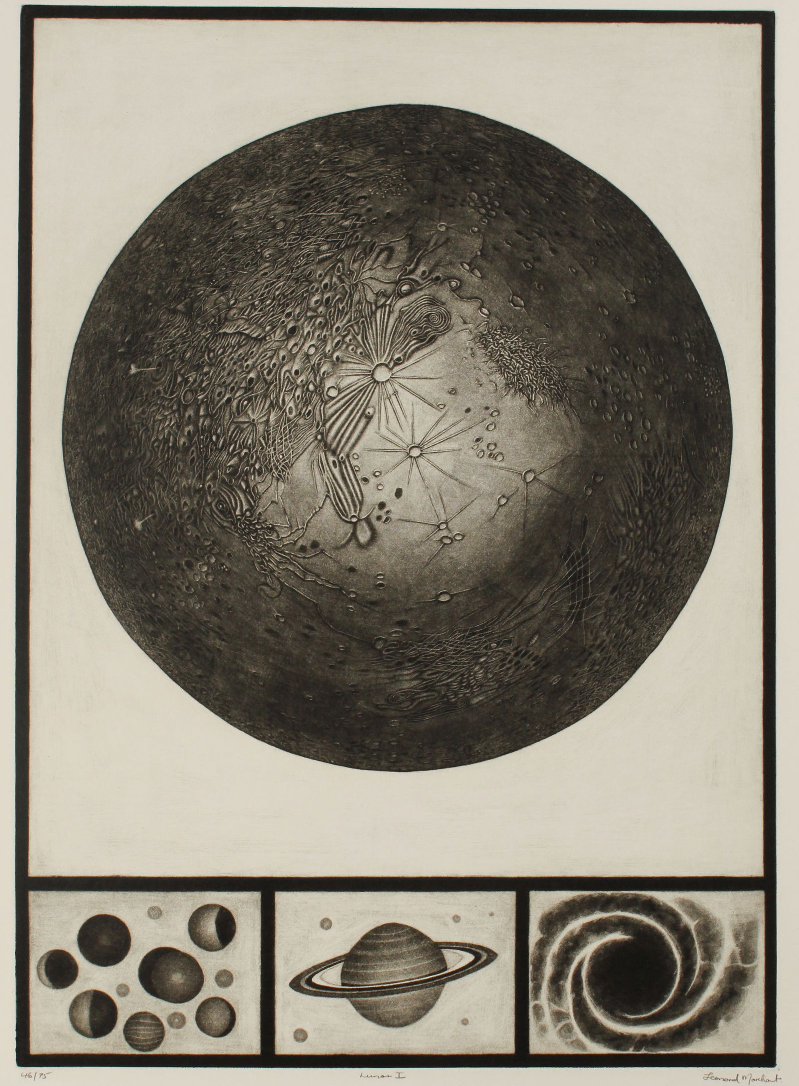 Leonard Marchant (South African, 1929-2000) Lunar I, Etching (1 of 3)