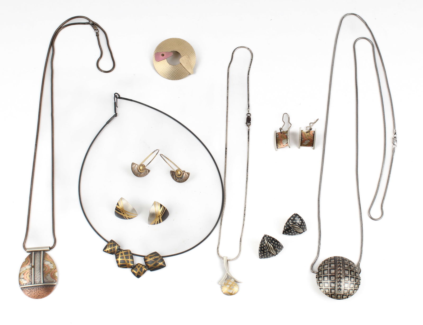 Artisan Jewelry, Including Four Pairs of Artisan Earrings, Four Necklaces and a Brooch (1 of 8)