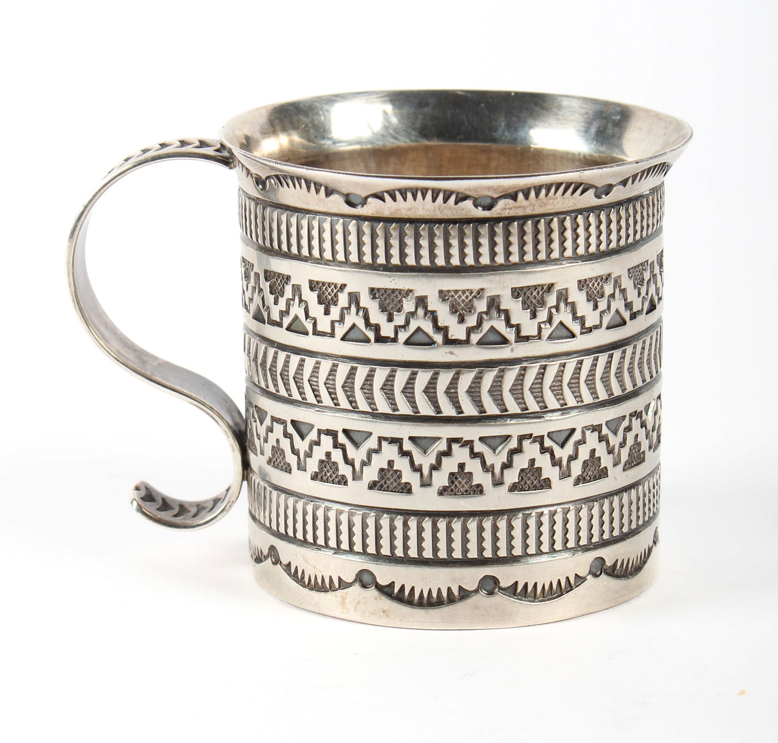 A Sterling Silver Baby Cup, Sunshine Reeves, Navajo, Native American (1 of 5)