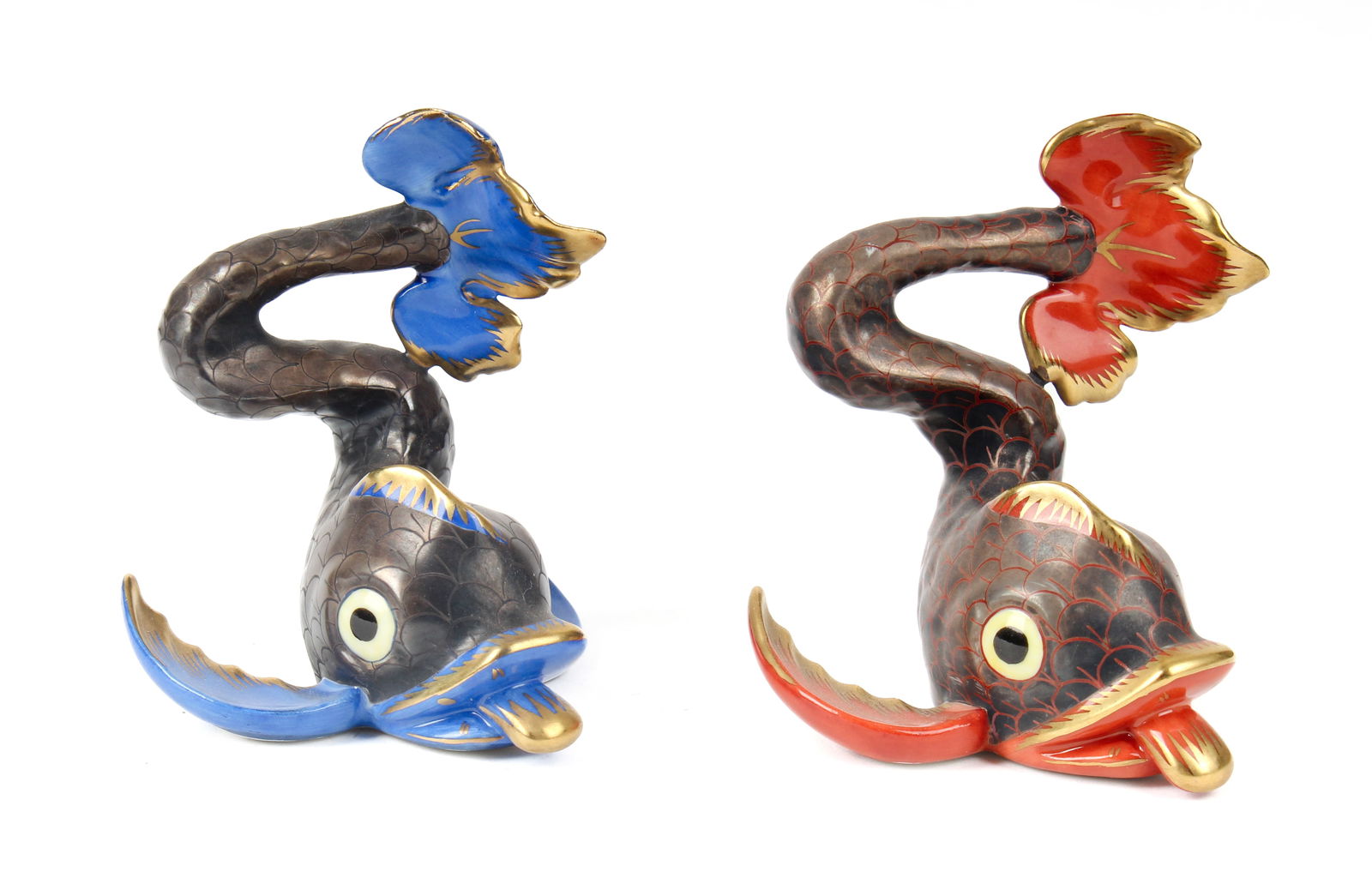 Two Small Herend Porcelain Koi Fish Figurines (1 of 6)