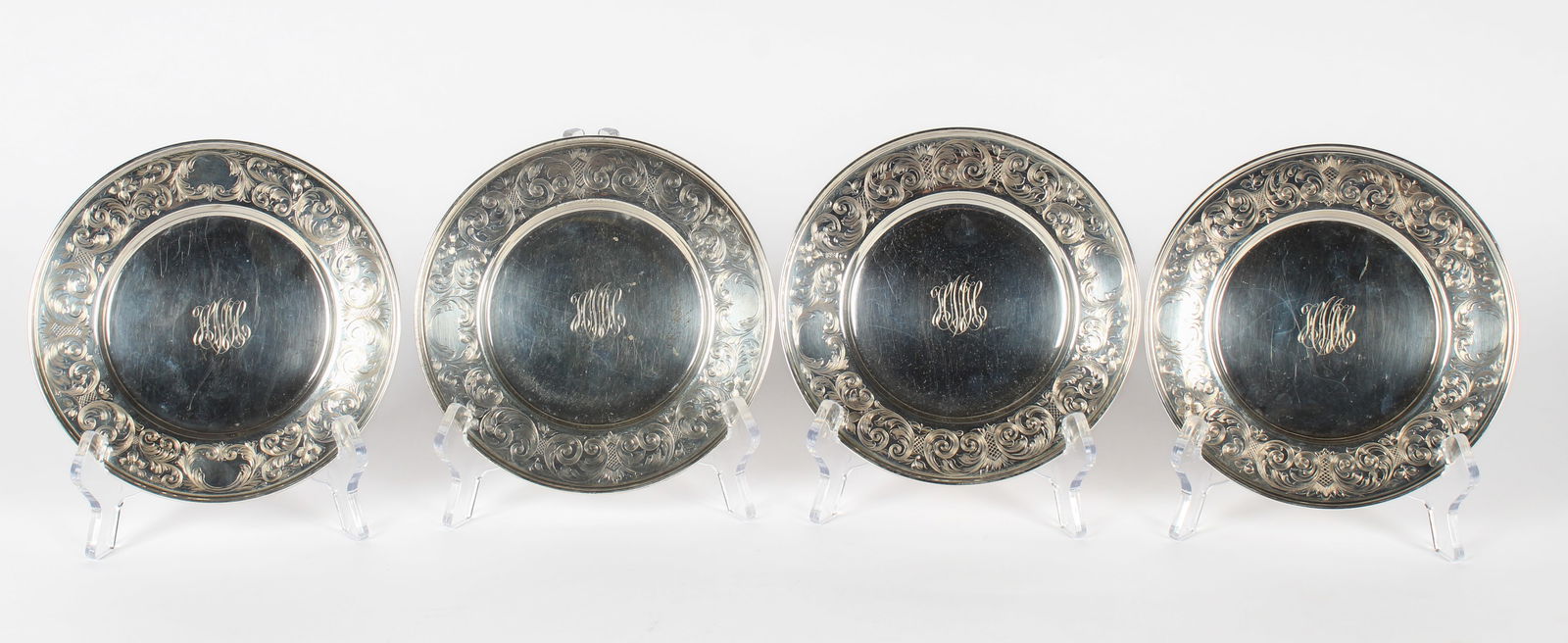 Four Gorham Sterling Silver Bread Plates (1 of 3)