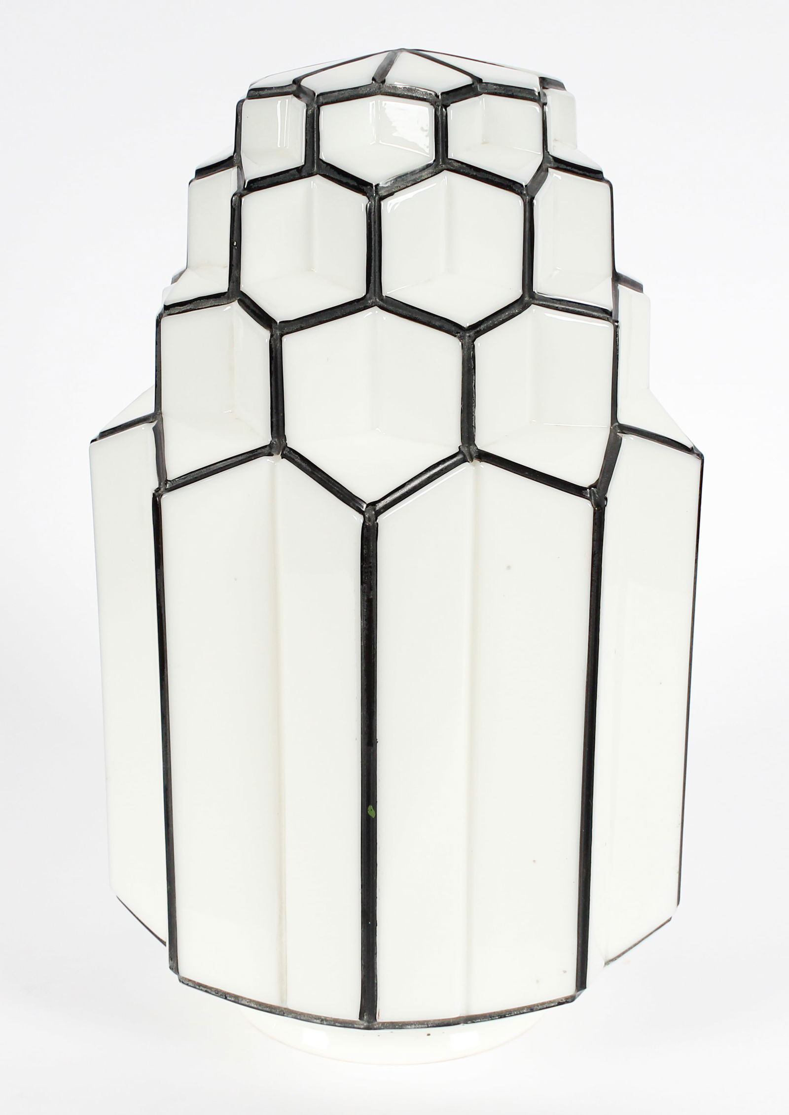 Art Deco Tiered Glass Skyscraper Lamp Shade (1 of 5)