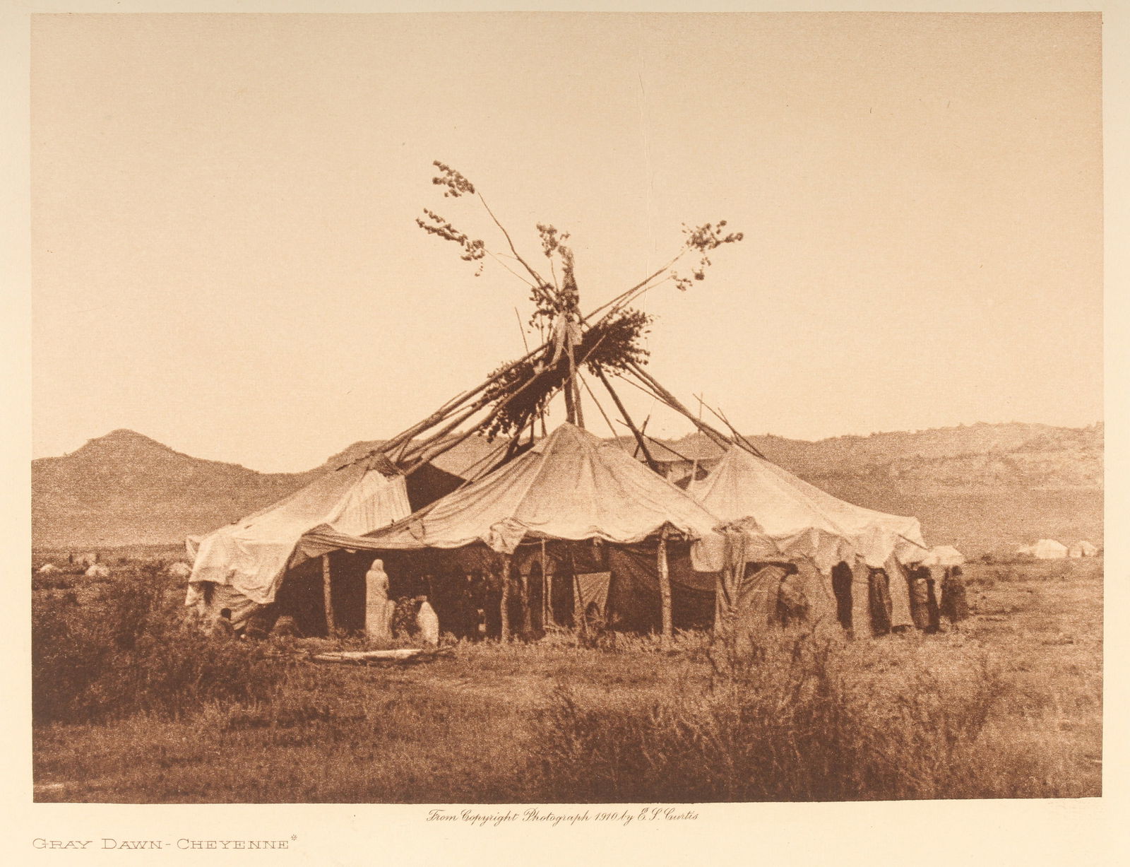 Edward S. Curtis (American, 1868-1952) Photogravure, Gray Dawn - Cheyenne, 1910 (1 of 5)