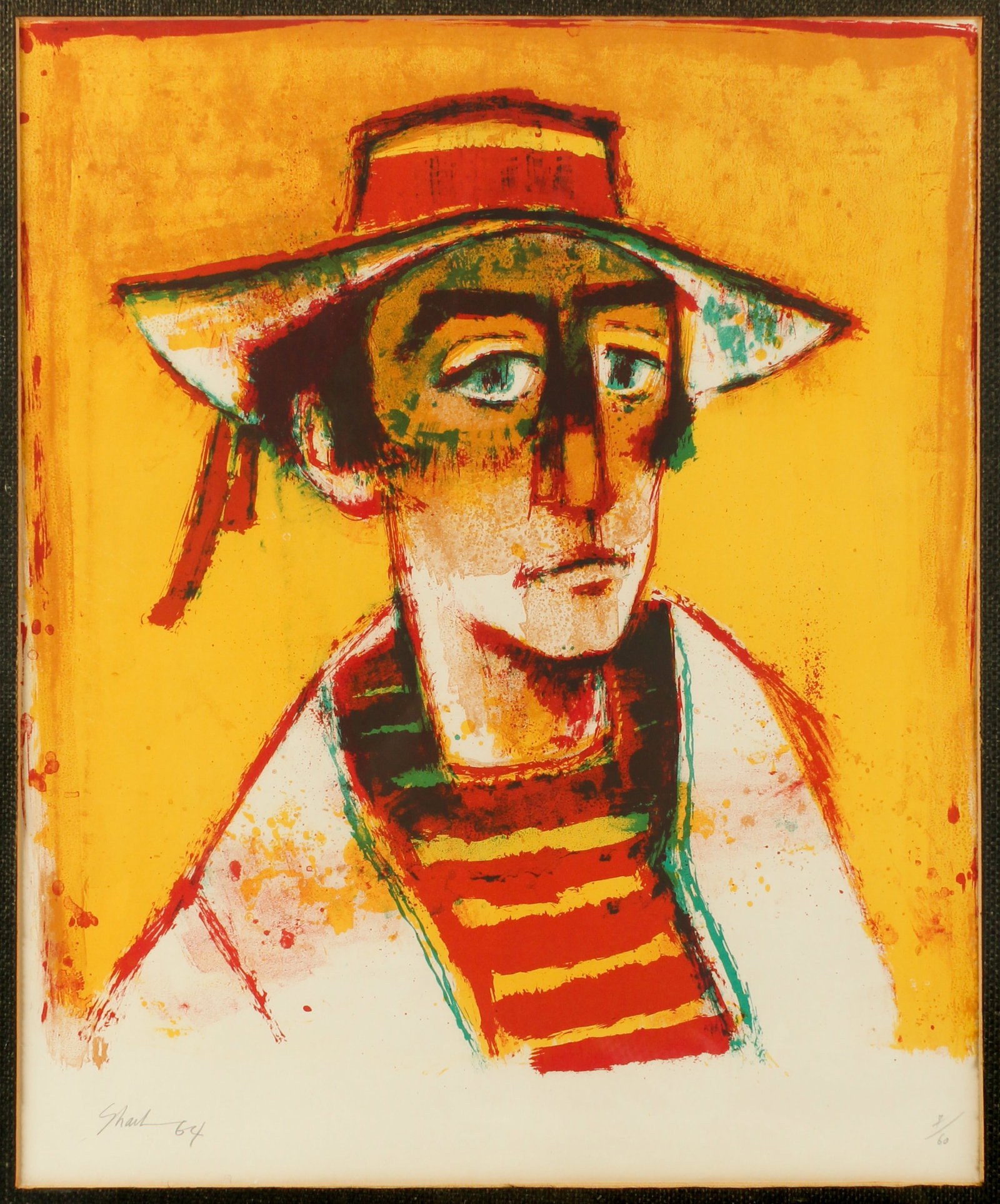 Serge Shart (Lebanese/French, 1927-2011) Signed Lithograph, Portrait (1 of 5)