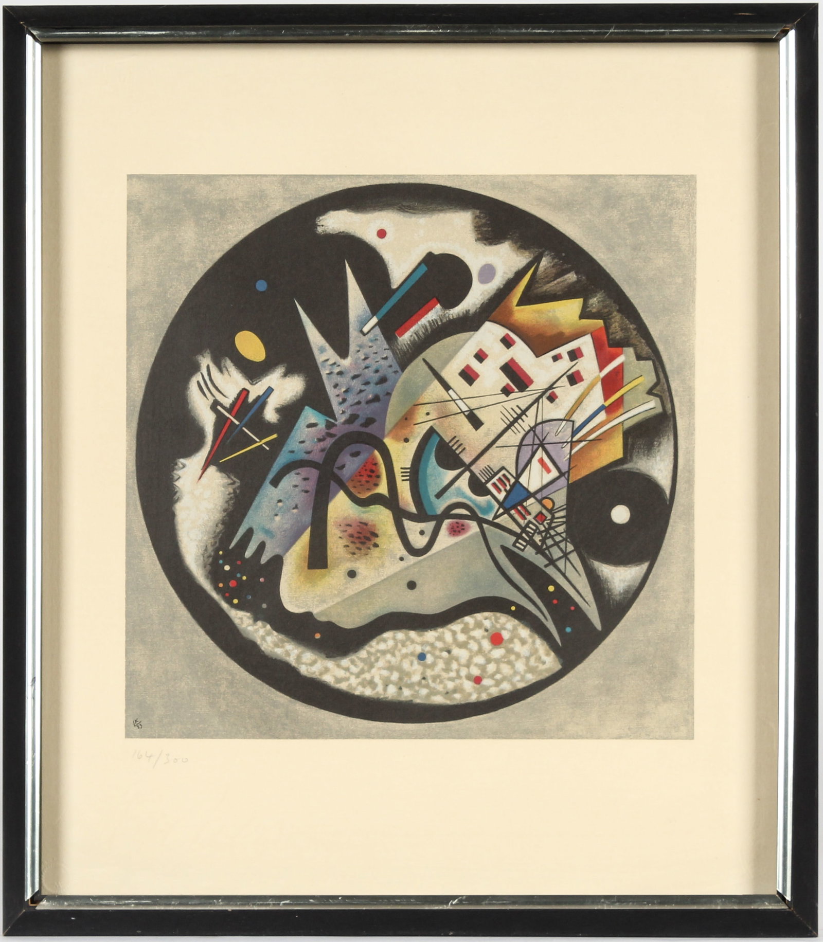 Wassily Kandinsky (Russian, 1866-1944) In The Black Circle, Limited Edition Lithograph, Maeght (1 of 4)