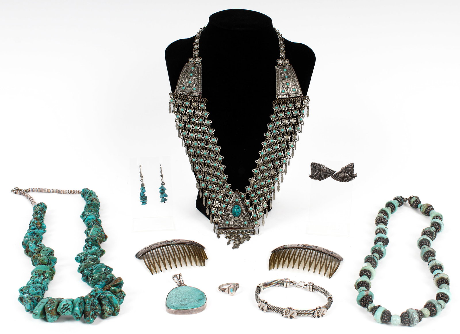 An Eclectic Assortment of Artisan Jewelry, Including Turquoise and Silver (1 of 11)