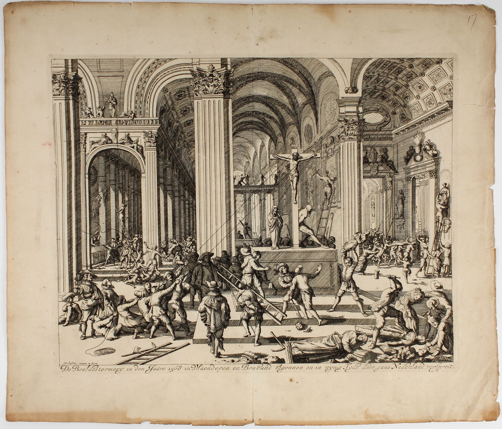 Jan Luyken 18th Century Beeldenstorm, 1566 Etching (1 of 6)