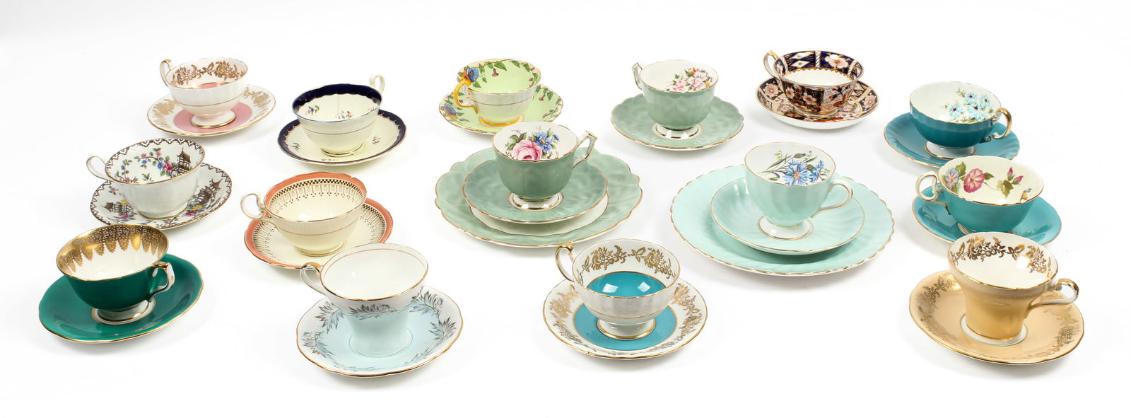 Aynsley Porcelain Cups & Saucers (1 of 8)