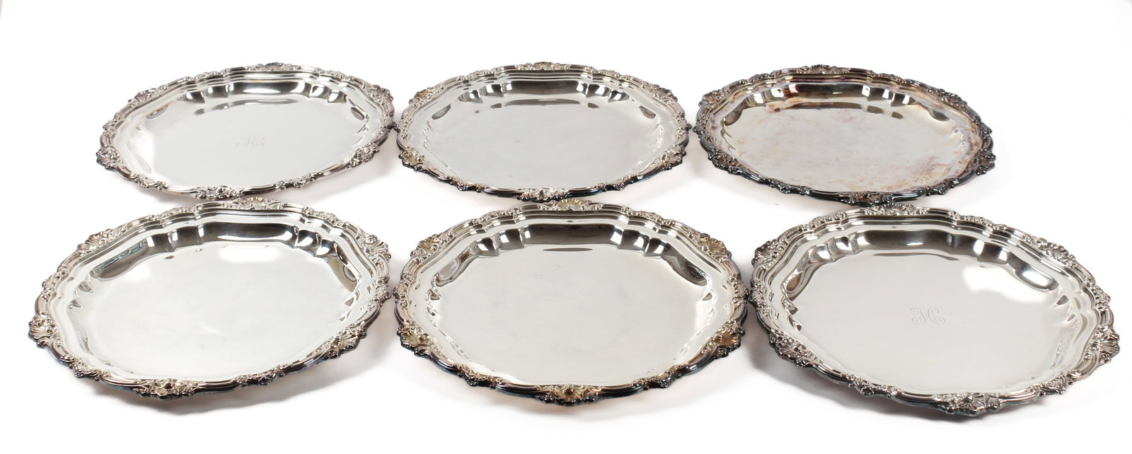Six Tiffany & Co. Silverplate Shell Decorated Trays / Plates (1 of 5)