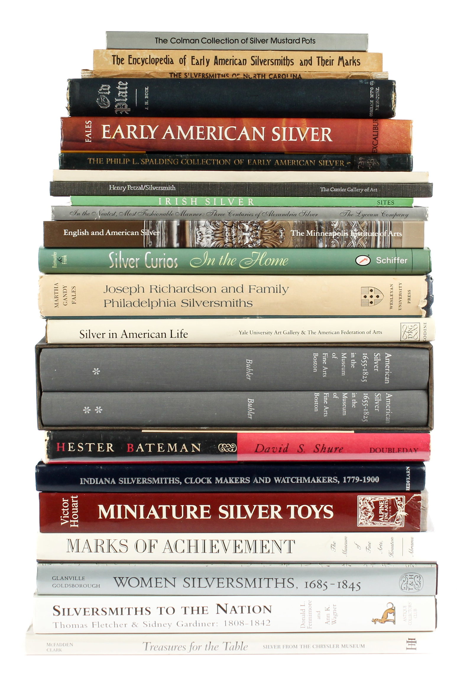 Twenty Three Silver & Silversmiths Reference Books, Incl. Thomas Fletcher, Joseph Richardson etc. (1 of 12)