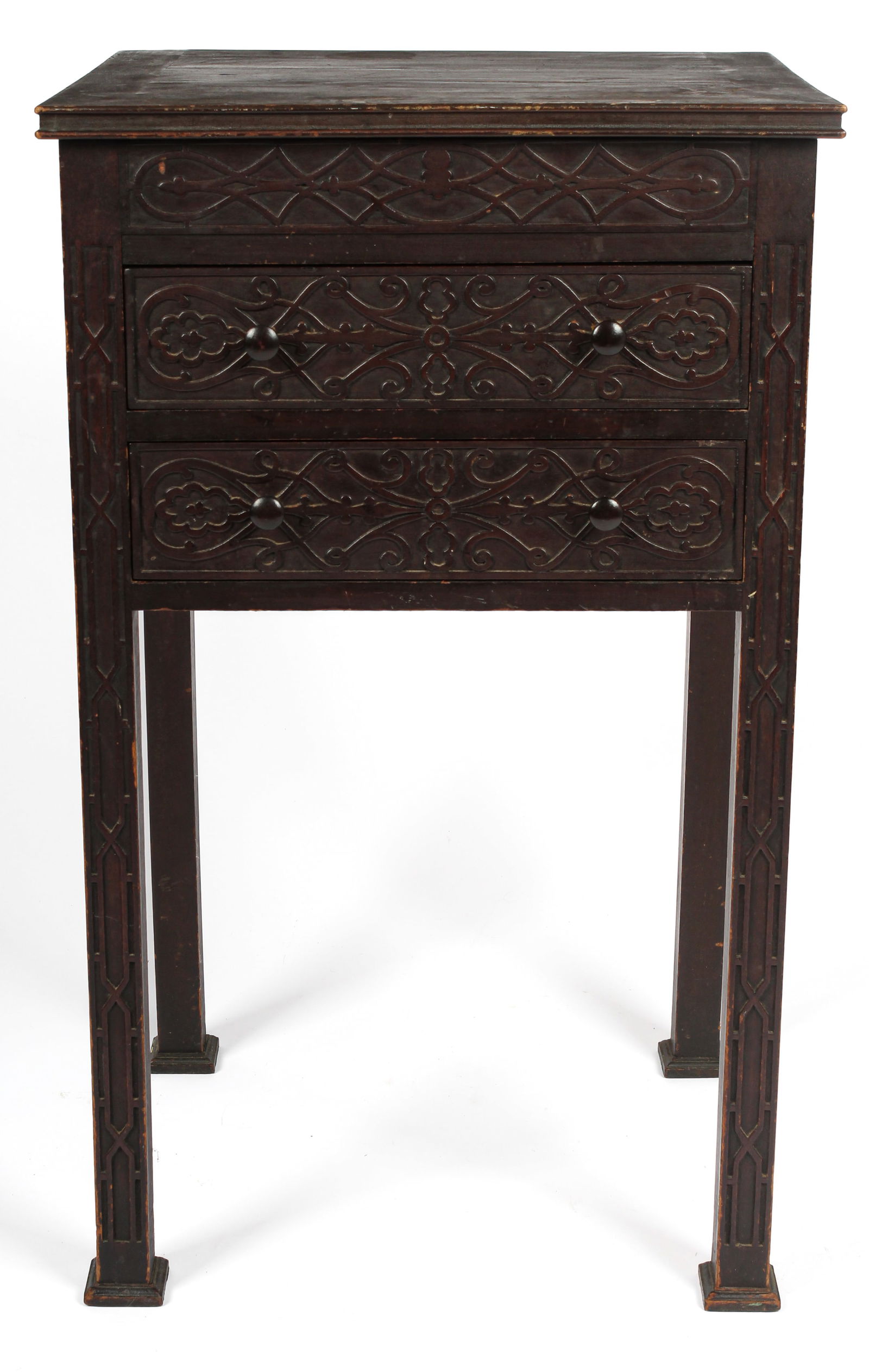 Edwards & Roberts (Attr..) Victorian Ebnonized Neo-Gothic Lift Top Side Table (1 of 9)