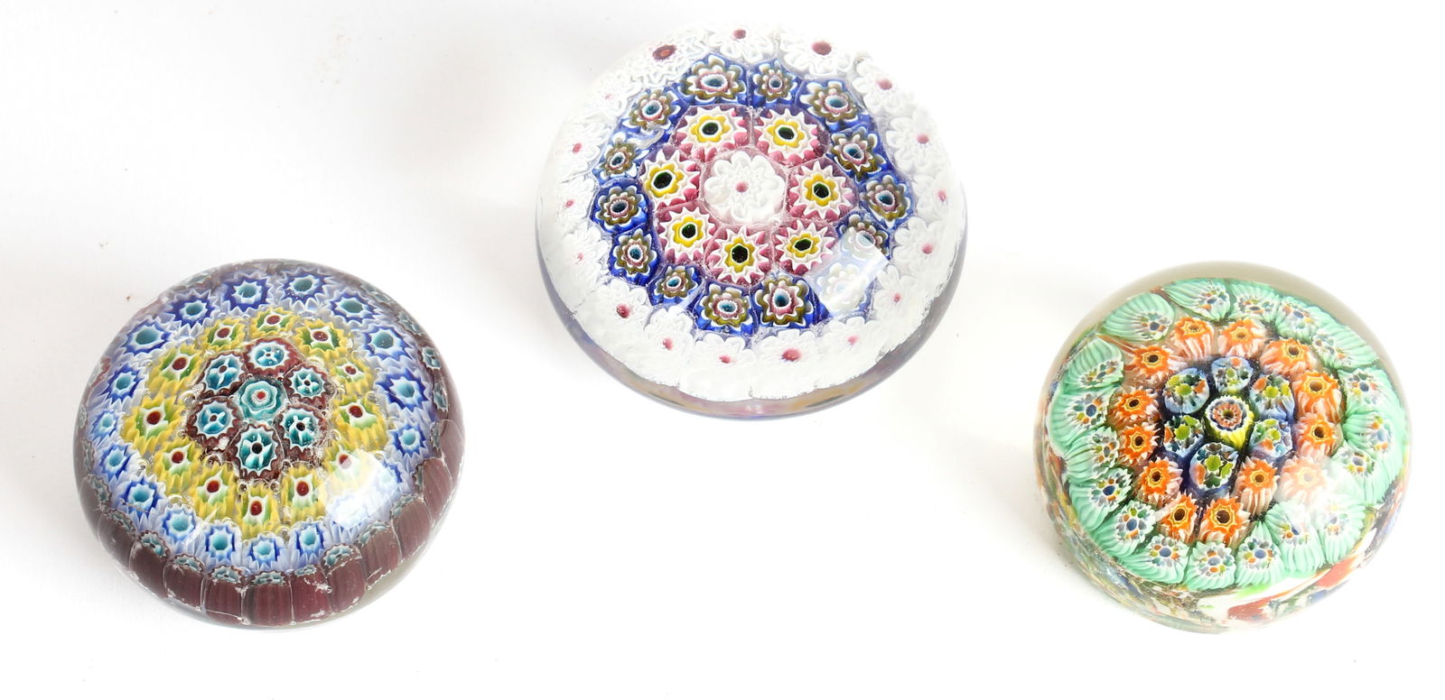 Murano Millefiori Paperweights (1 of 7)