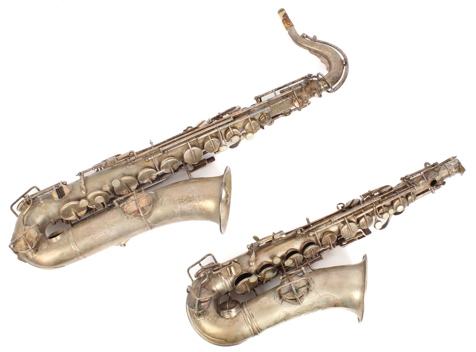Vintage Buescher Two Tone Tenor Saxophone & Weymann Alto Saxophone (1 of 16)