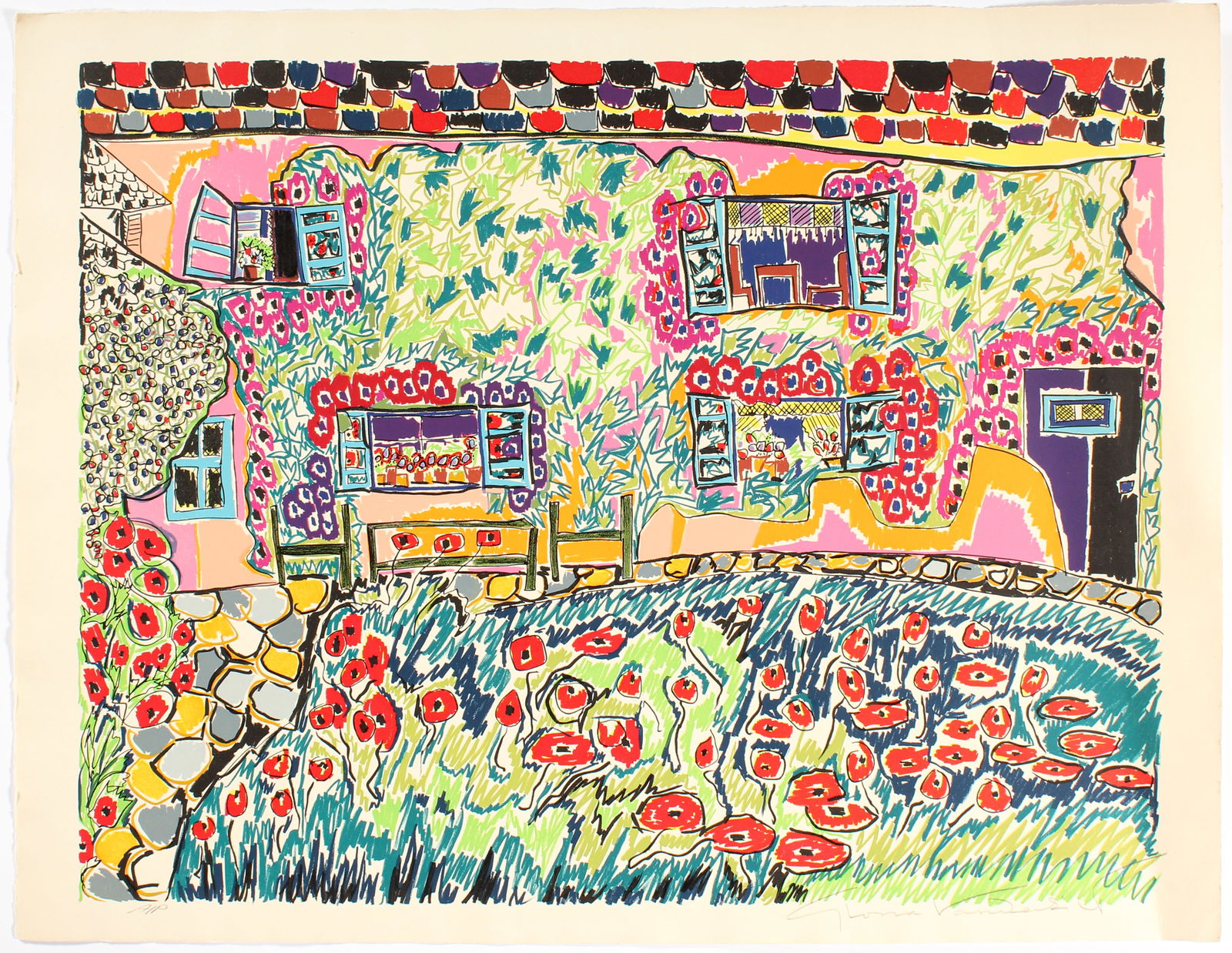 Gloria Vanderbilt (American, 1924-2019) Springtime, Signed Lithograph (1 of 4)