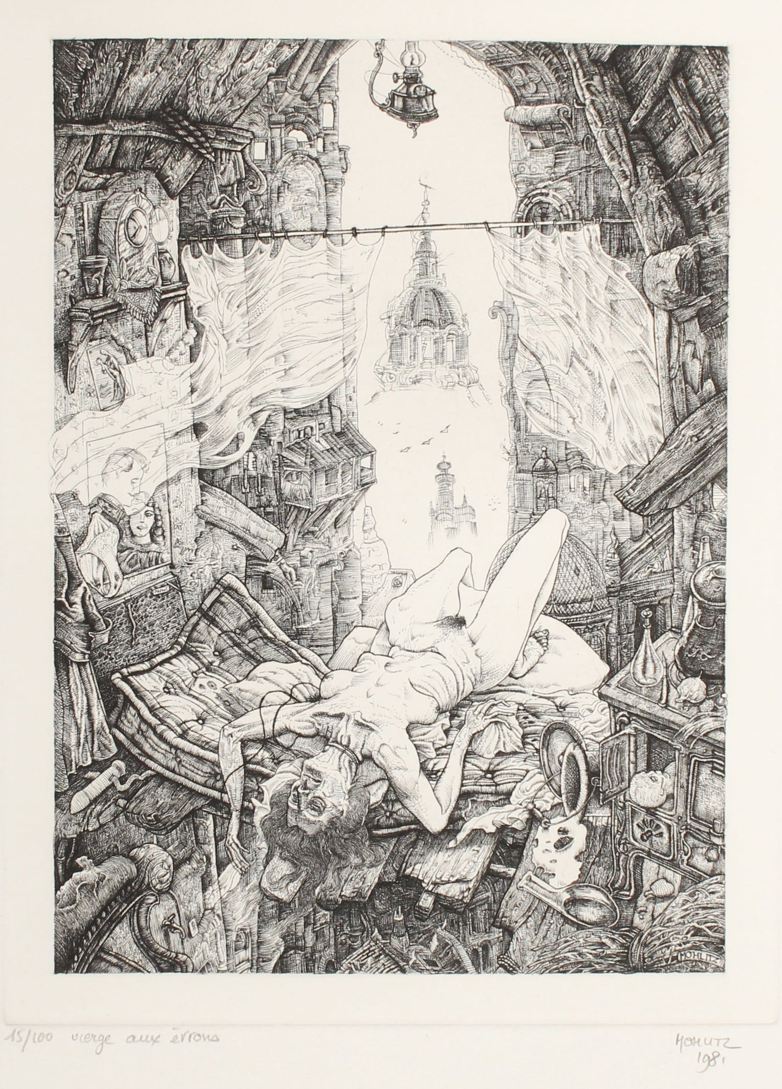 Philippe Mohlitz (French, 1941-2019) Vierge aux Etrons, Etching (1 of 6)