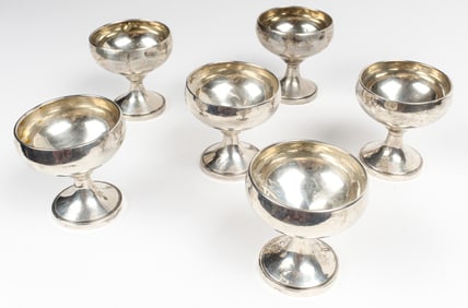 Six Sterling Silver Sherbet Cups, M. Fred Hirsch
