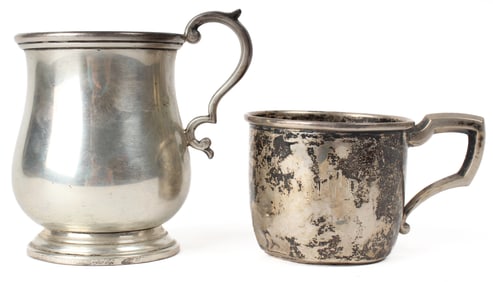 Two American Sterling Silver Cups, Paul Revere Reproductions, WEB Silver Co. Philadelphia