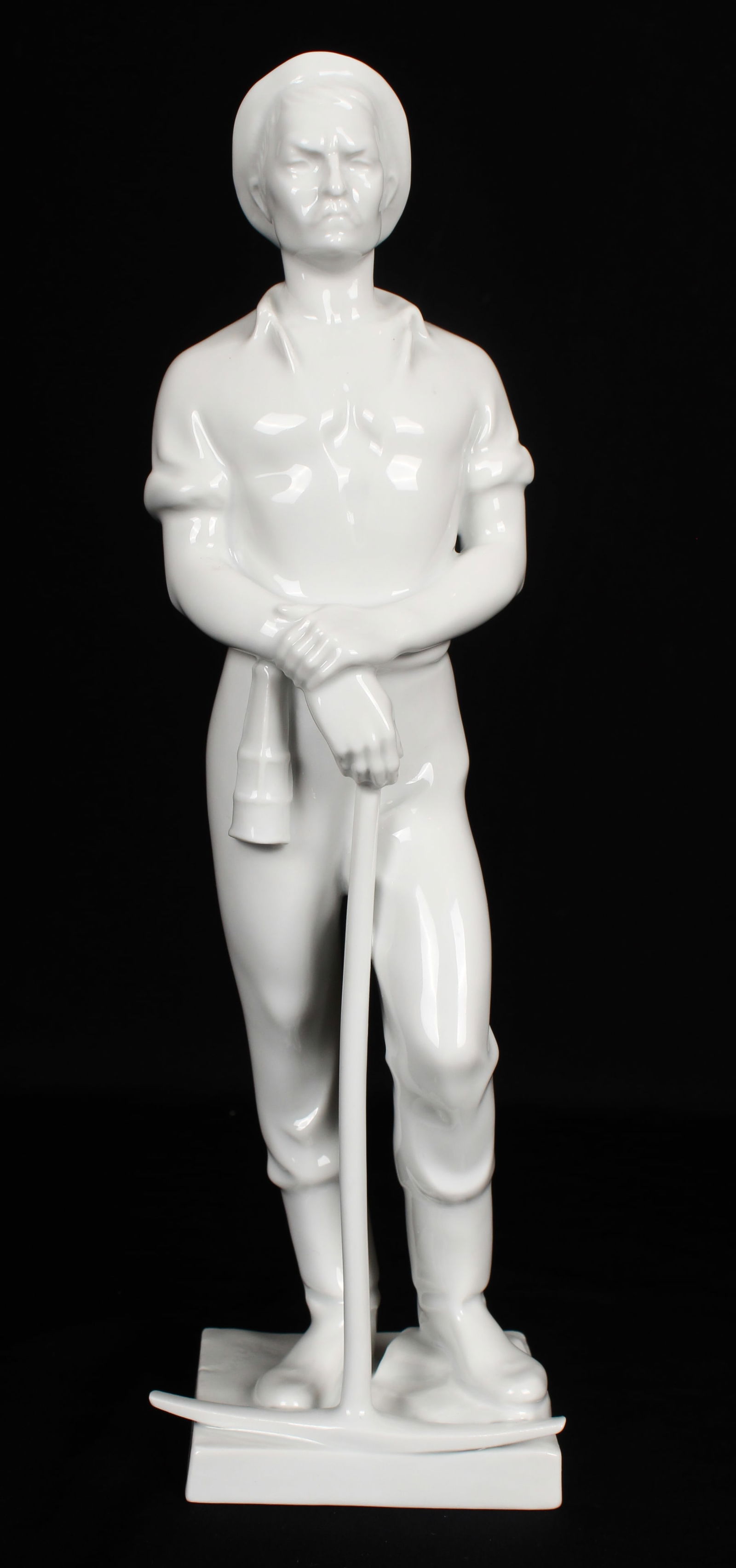 Herend Porcelain Blanc de Chine Figurine, Man With Pickaxe (1 of 11)